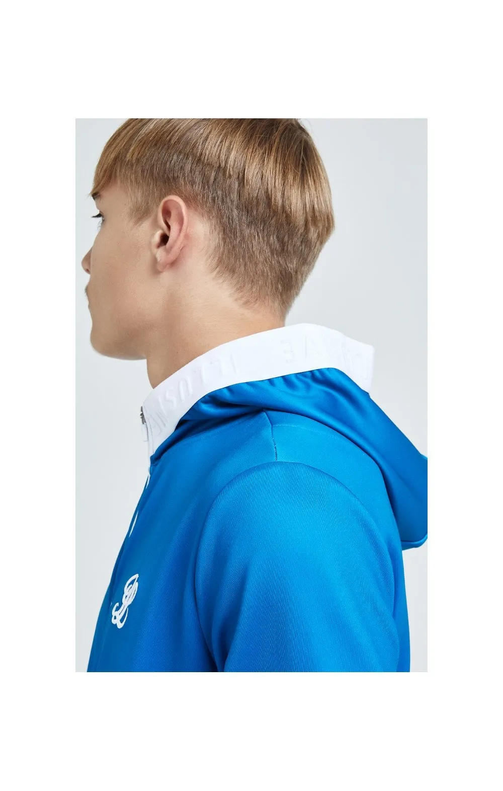 Illusive London Elevate Agility Zip Through Hoodie - Blue & White sold by Siksilk product image thumbnail 3