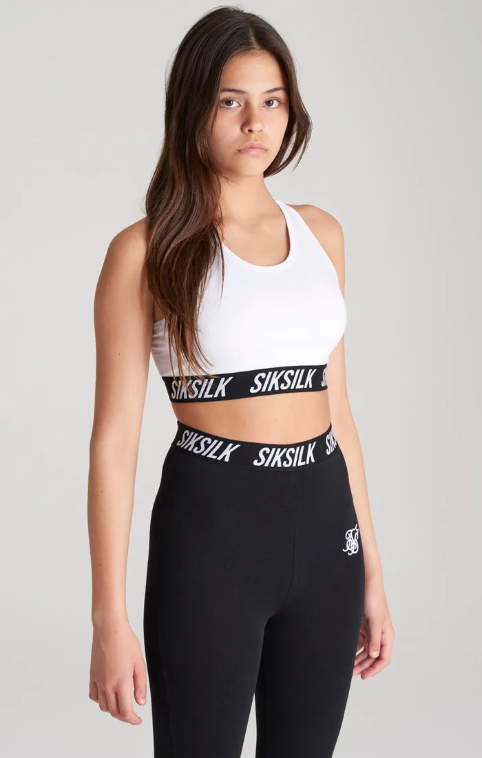 Girls White Essentials Taped Bralette sold by Siksilk