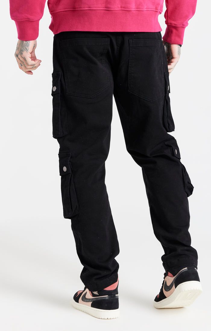 Black Loose Fit Cargo Pant sold by Siksilk product image thumbnail 3