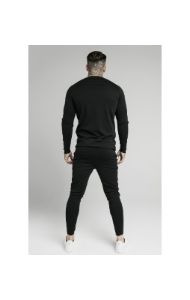 SikSilk Retro Jacquard Athlete Pants - Black sold by Siksilk