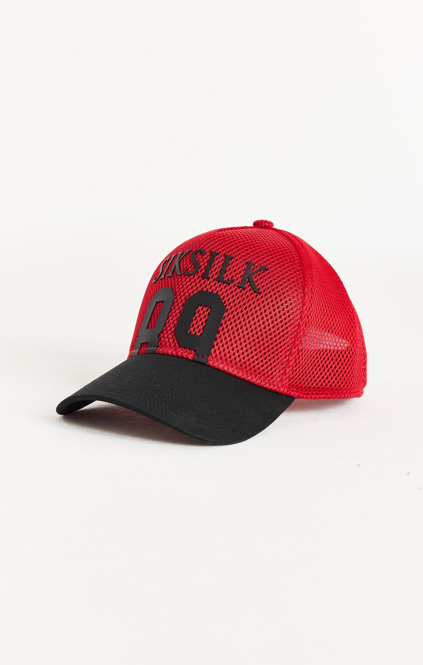 Red Full Mesh 89 Trucker Cap sold by Siksilk