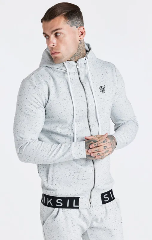 Grey Zip Through Hoodie sold by Siksilk