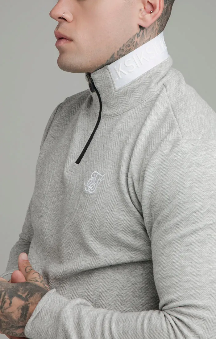 Grey Taped Quarter Zip sold by Siksilk product image thumbnail 2