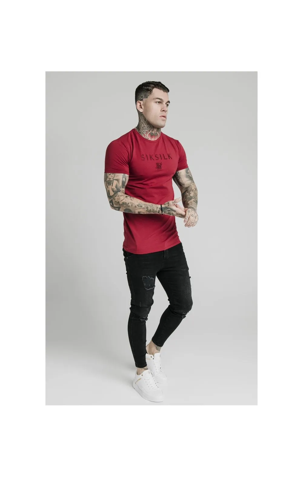 SikSilk Straight Hem Gym Tee - Red sold by Siksilk product image thumbnail 3