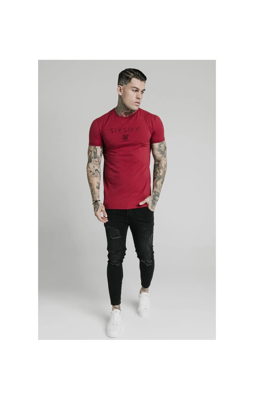 SikSilk Straight Hem Gym Tee - Red sold by Siksilk product image thumbnail 4