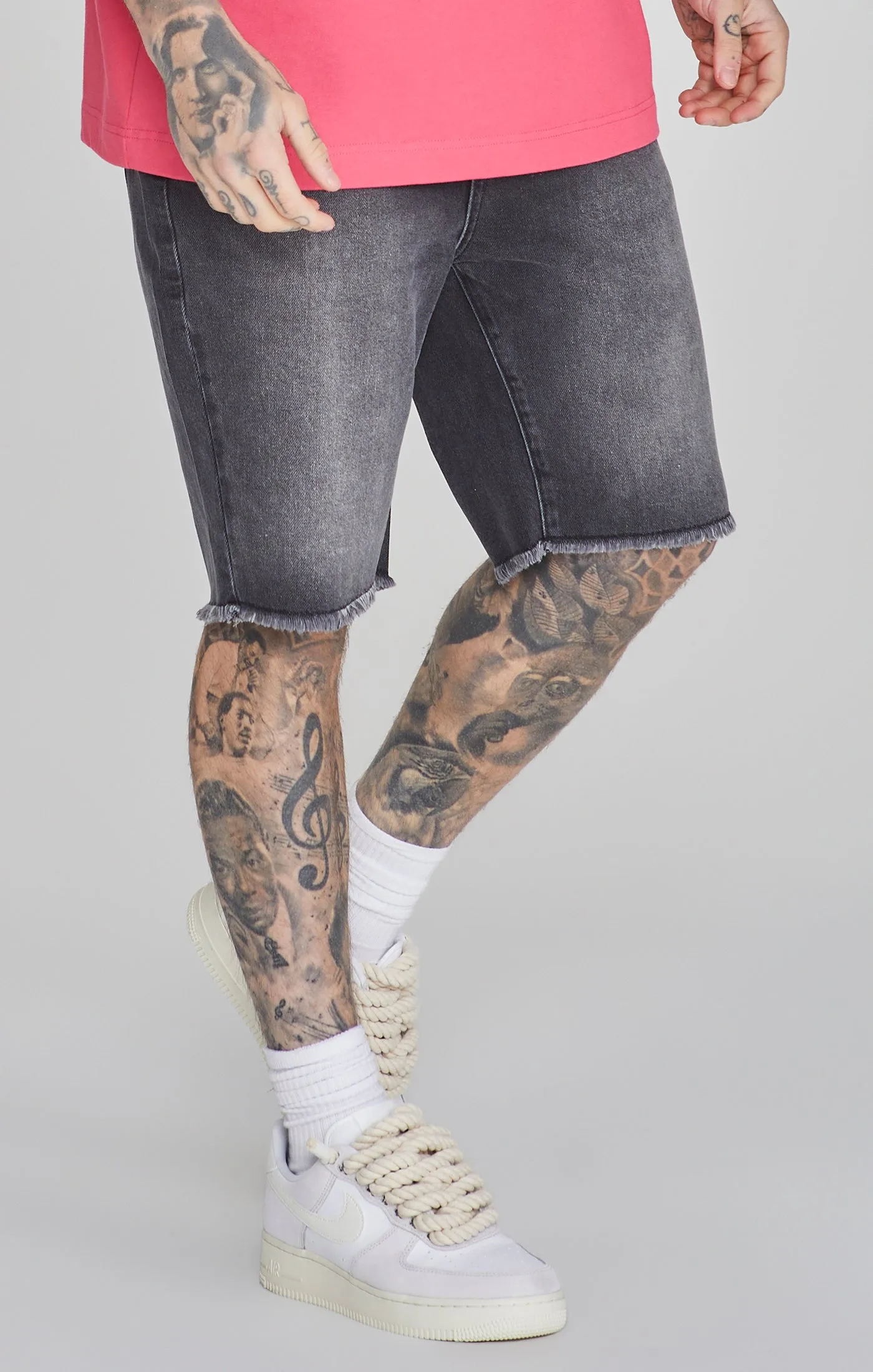 Black Denim Shorts sold by Siksilk