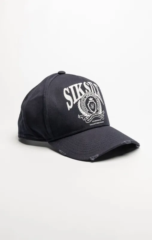 Navy Retro Distressed Trucker Cap sold by Siksilk