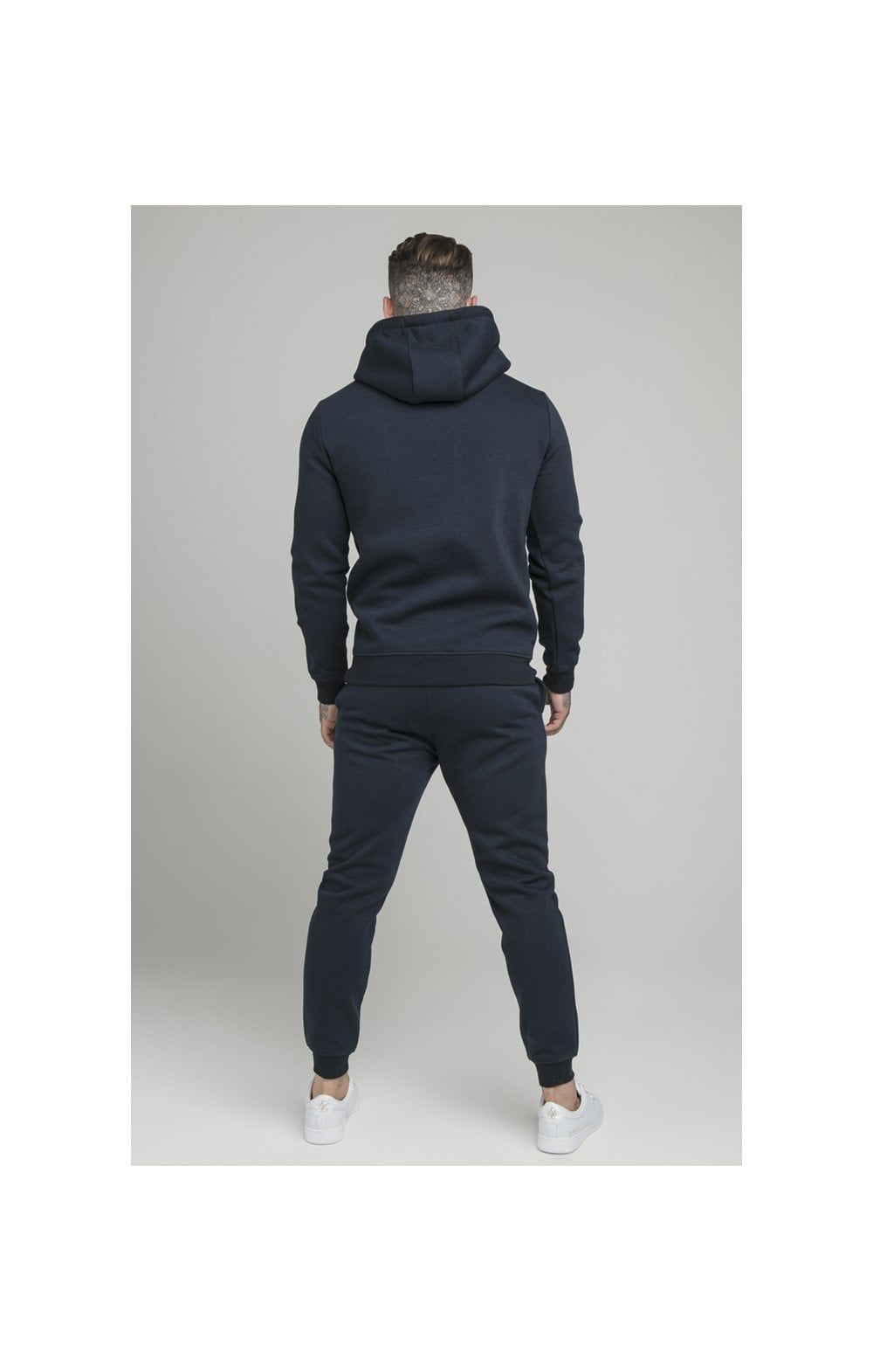 Navy Muscle Fit Overhead Hoodie sold by Siksilk product image thumbnail 6