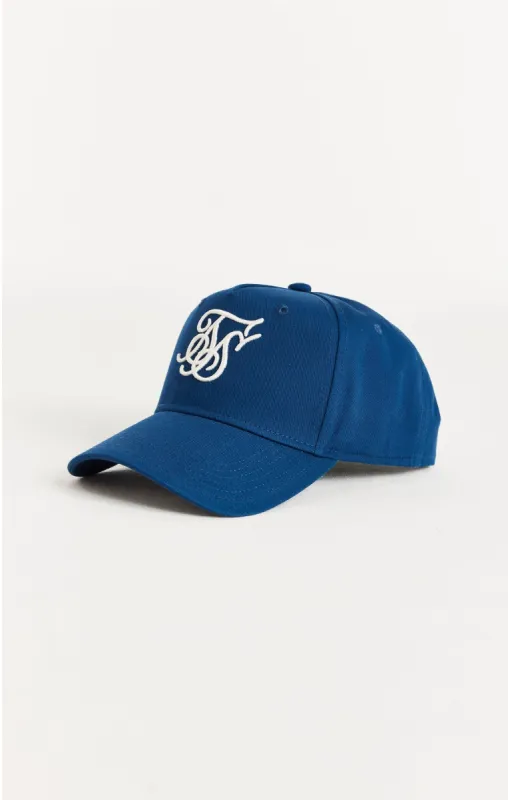 Blue Embroidered Logo Cotton Trucker Cap sold by Siksilk