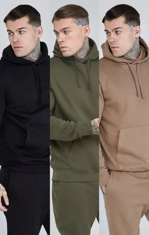 Essentials Hoodie Bundle Khaki/Black/Brown made by Siksilk