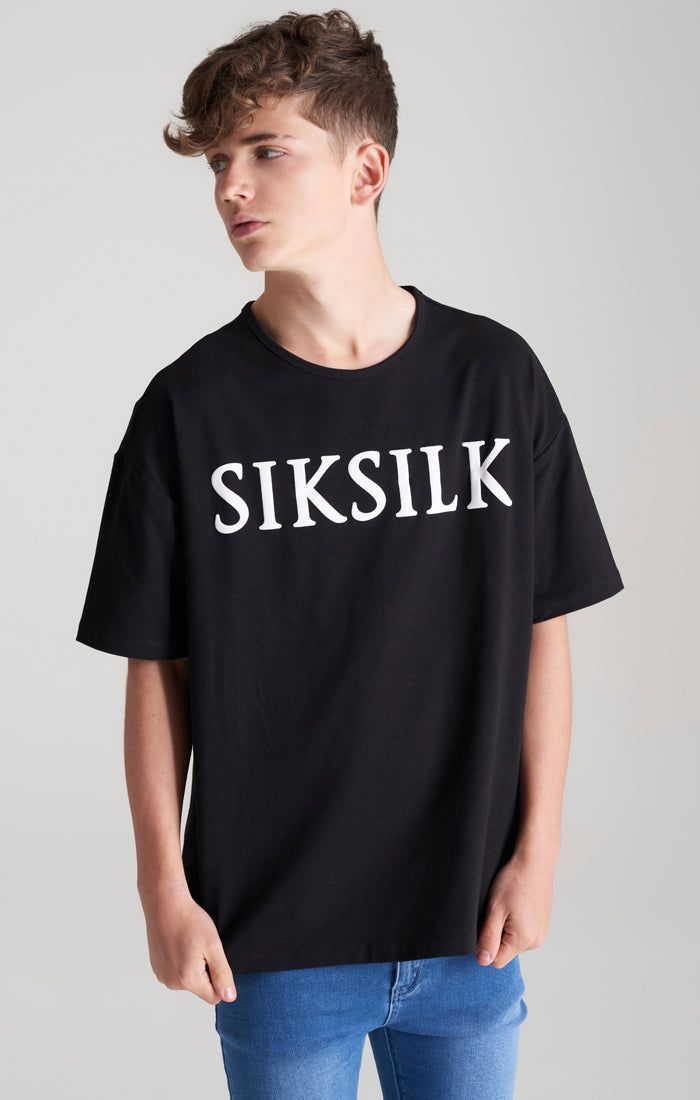 Boys Black Oversized T-Shirt sold by Siksilk