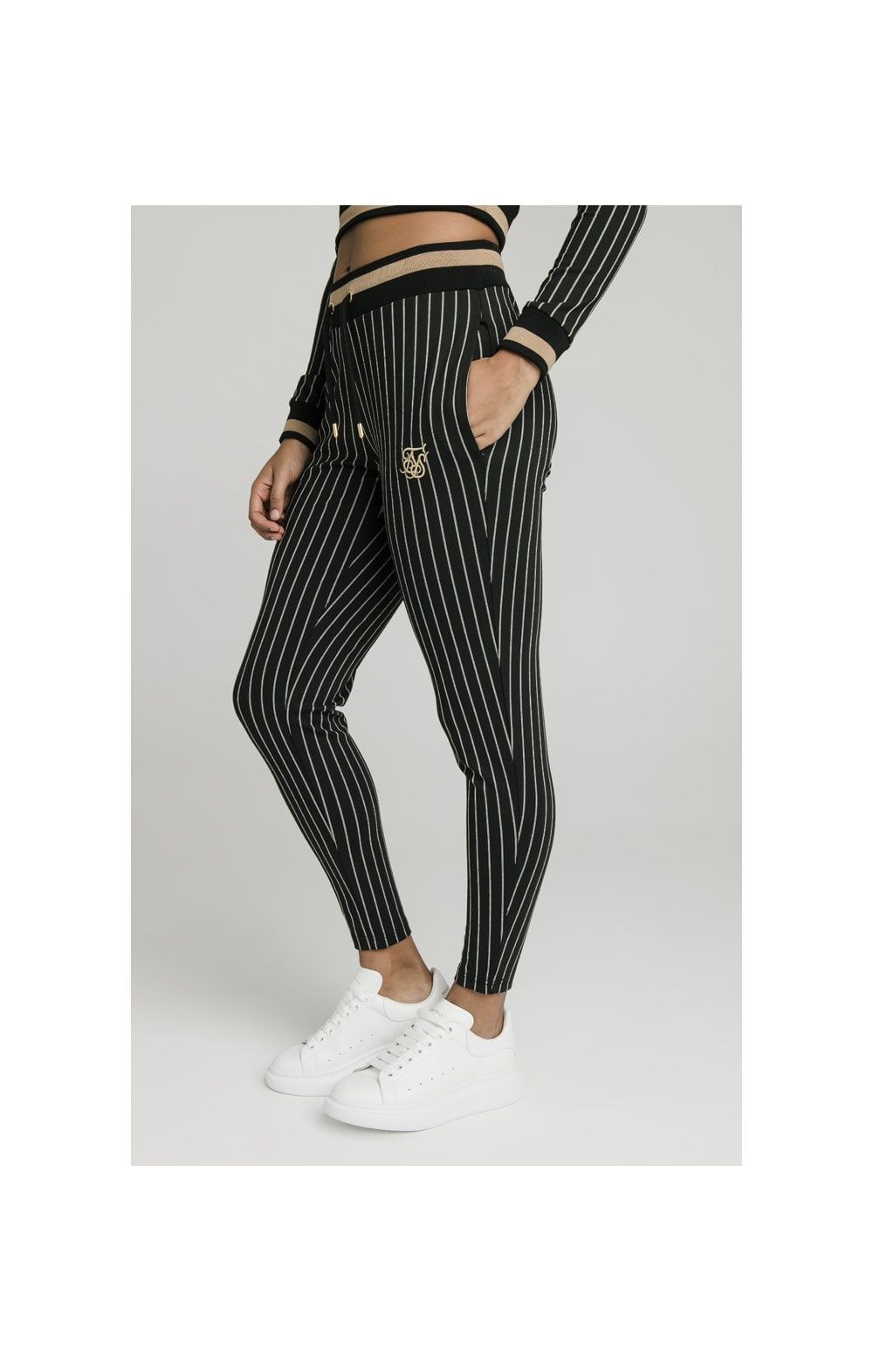 SikSilk Baseball Stripe Joggers - Black sold by Siksilk product image thumbnail 7