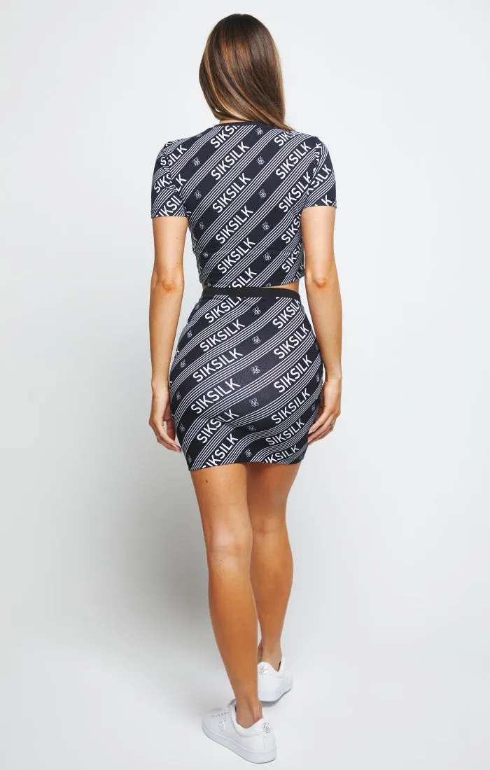 SikSilk Logo Print Crop Tee - Black sold by Siksilk product image thumbnail 5