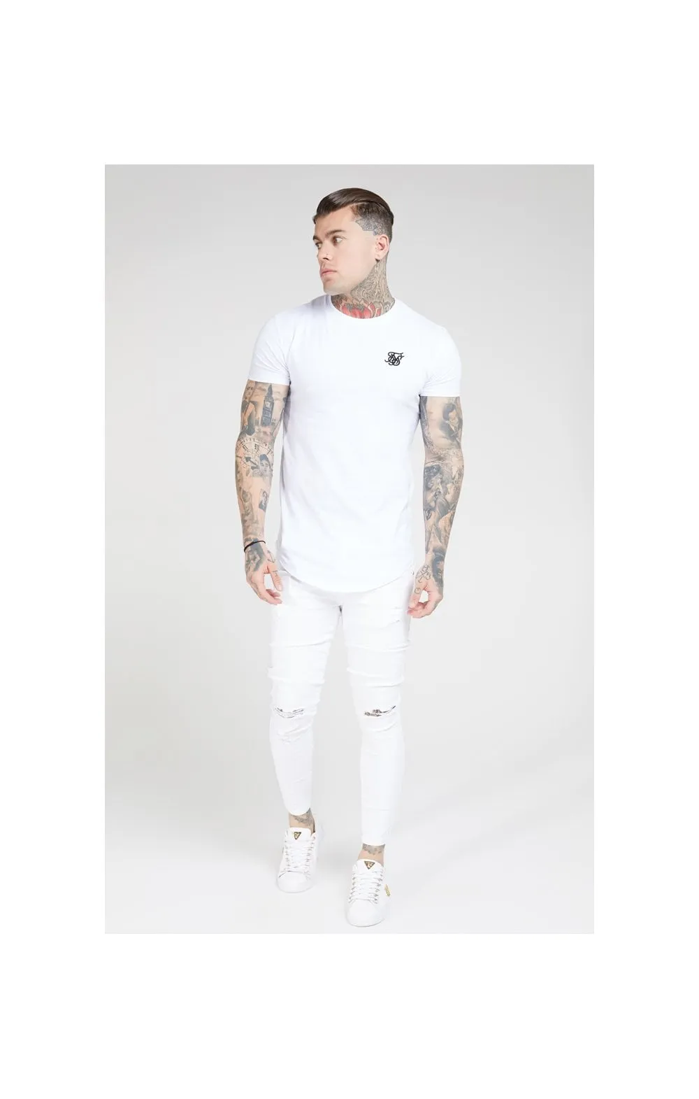 SikSilk Skinny Distressed Jeans – White sold by Siksilk product image thumbnail 4