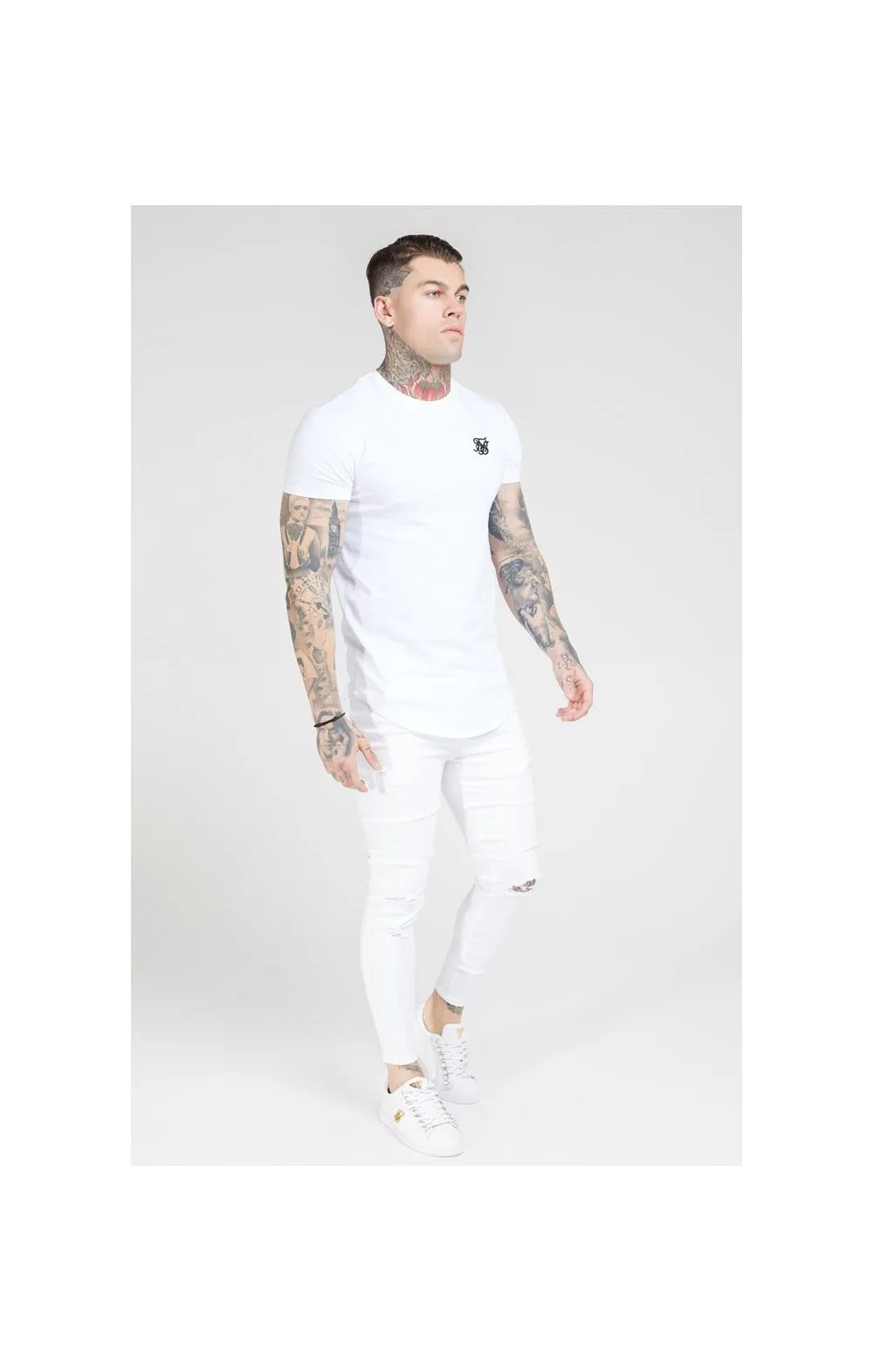 SikSilk Skinny Distressed Jeans – White sold by Siksilk product image thumbnail 5