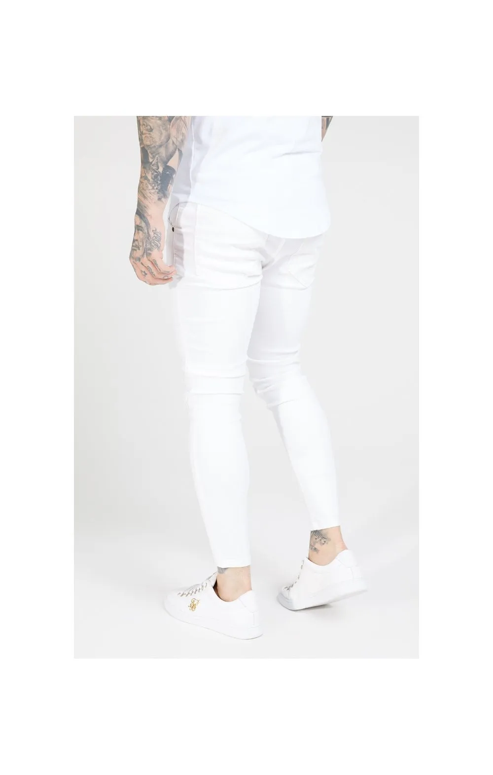 SikSilk Skinny Distressed Jeans – White sold by Siksilk product image thumbnail 2