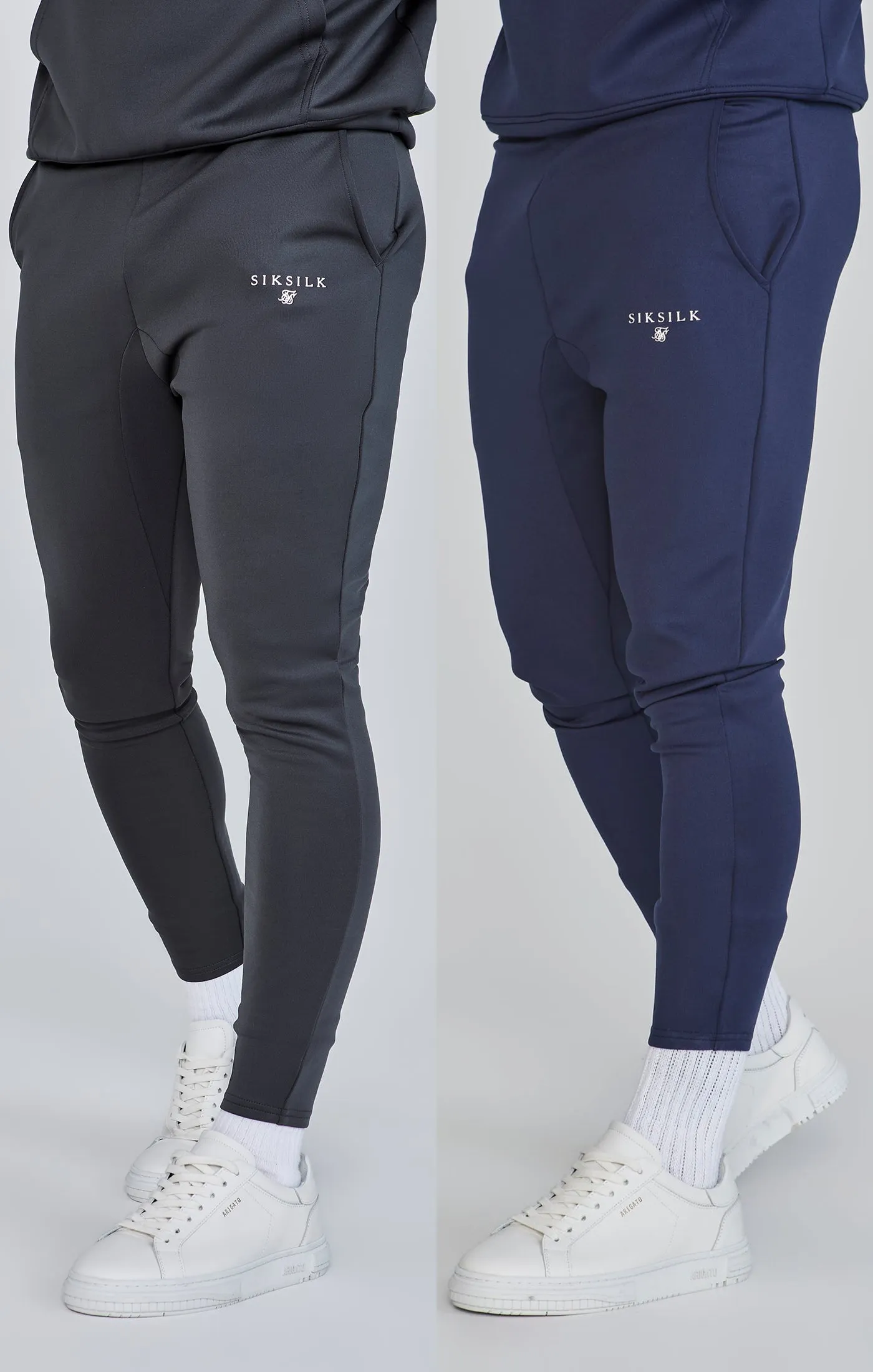 Essentials Poly Joggers Bundle Grey/Navy sold by Siksilk