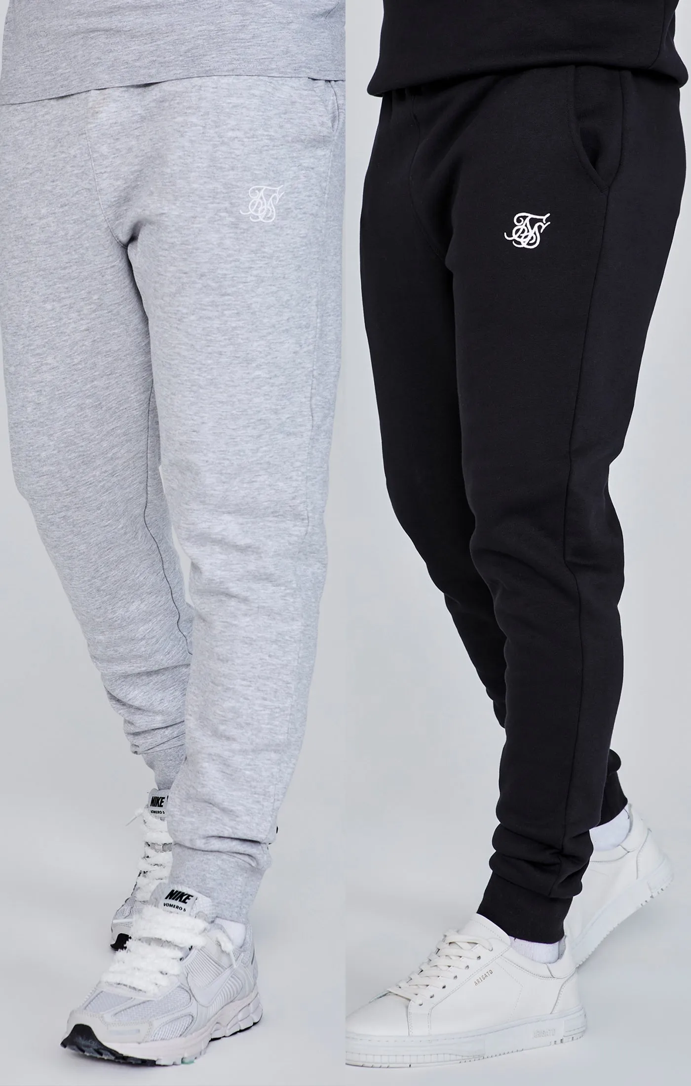 Essentials Joggers Bundle Grey Marl/Black sold by Siksilk