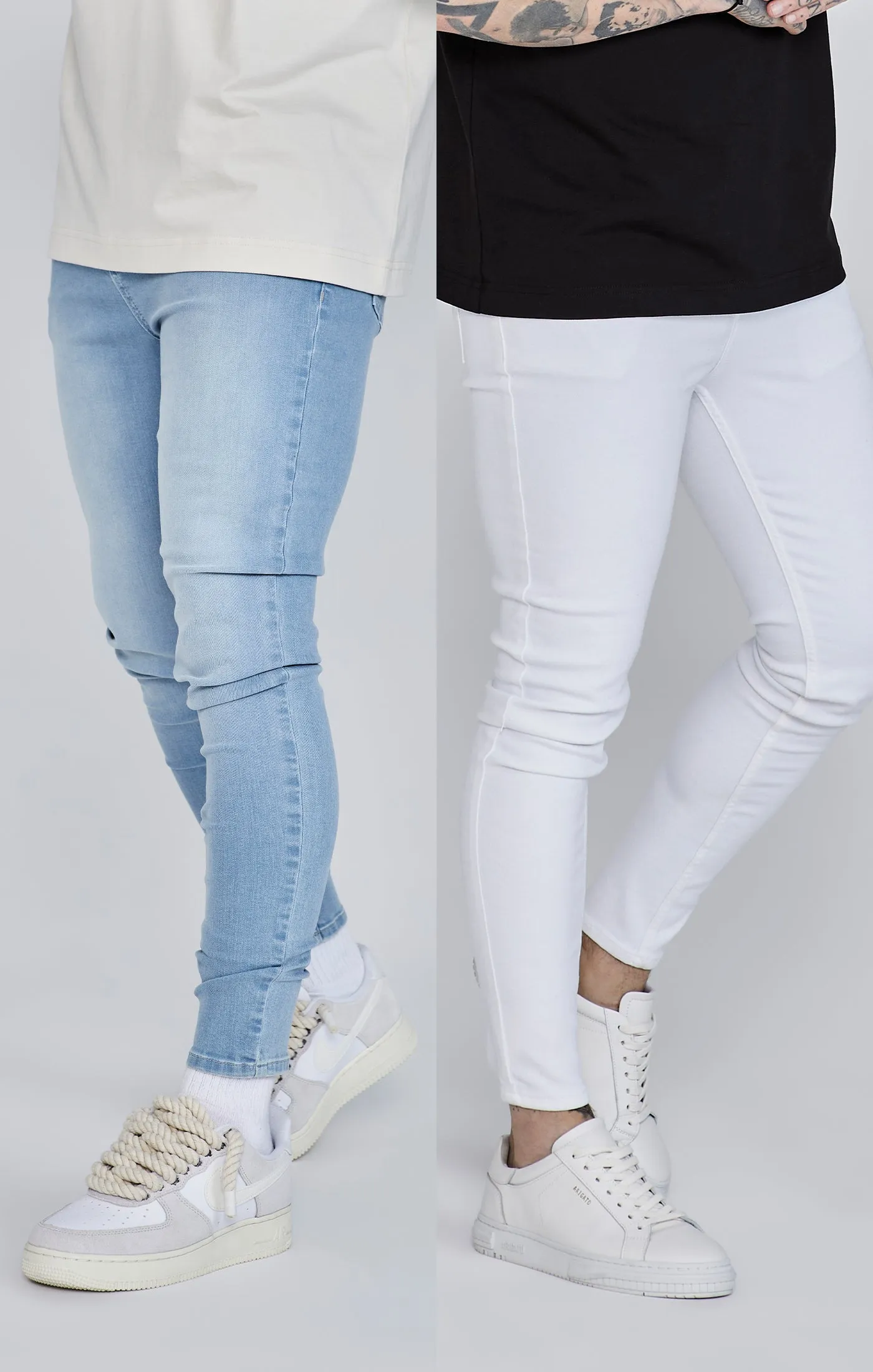 Skinny Jeans Bundle Blue/White sold by Siksilk