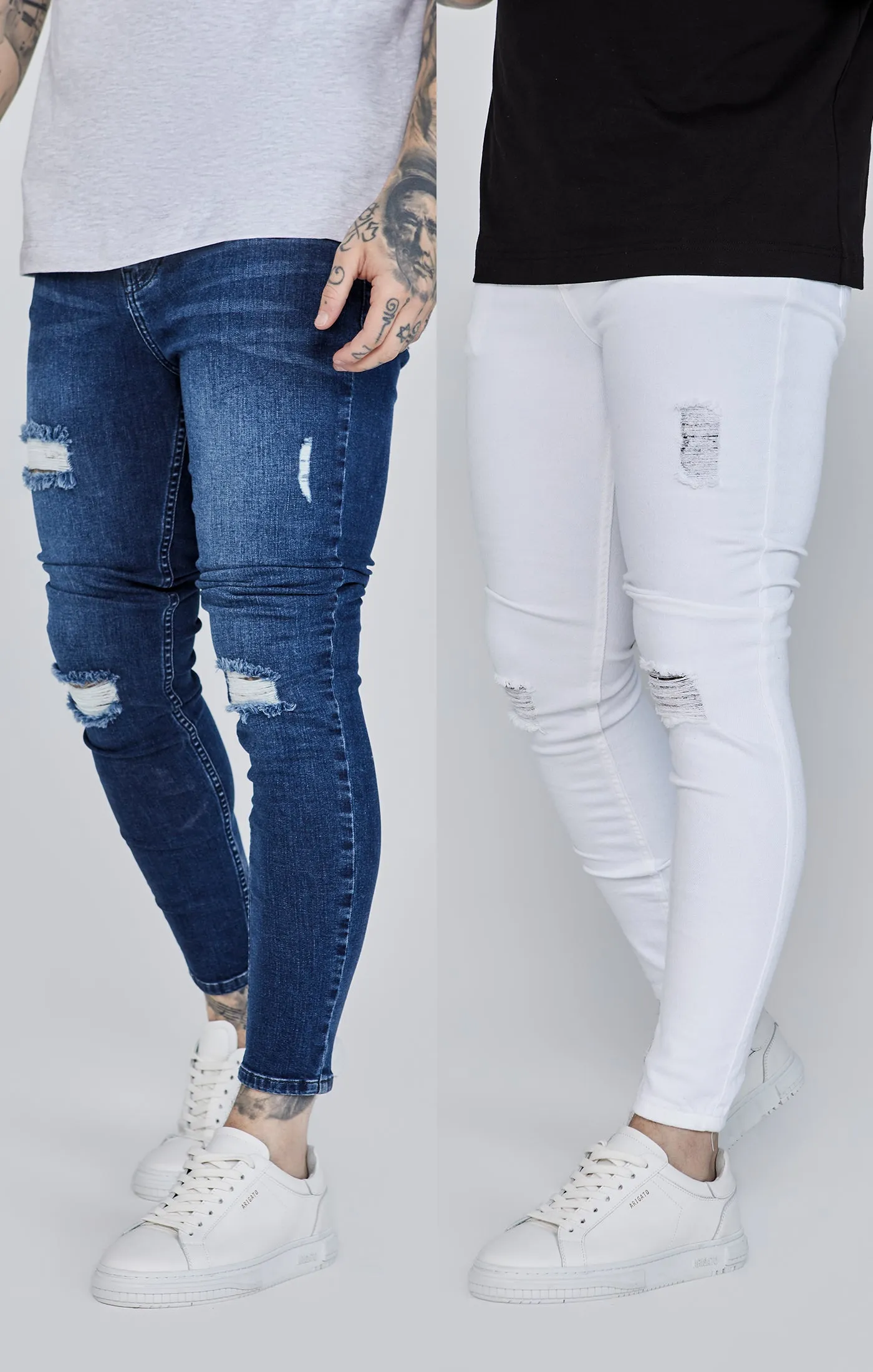 Skinny Jeans Bundle Blue/White sold by Siksilk