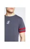 Illusive London Tournament Tee – Grey & Pink sold by Siksilk