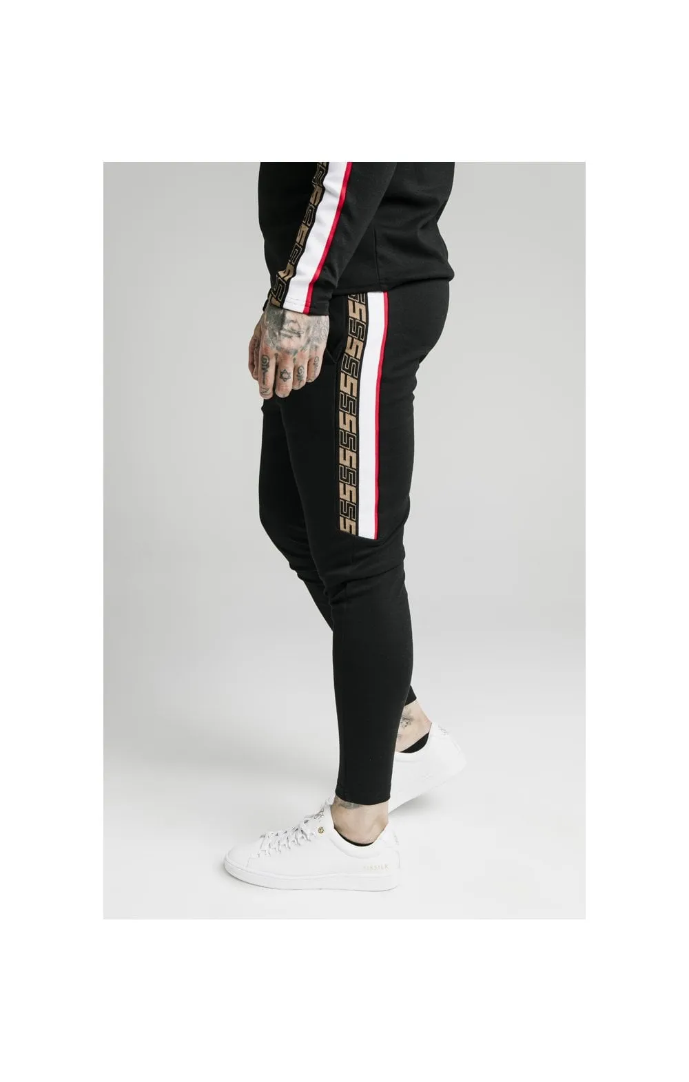 SikSilk Retro Jacquard Athlete Pants - Black sold by Siksilk product image thumbnail 2