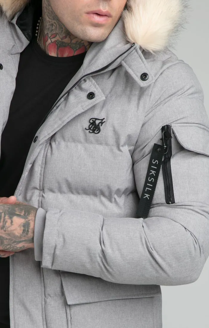 Grey Marl Expedition Parka sold by Siksilk product image thumbnail 4