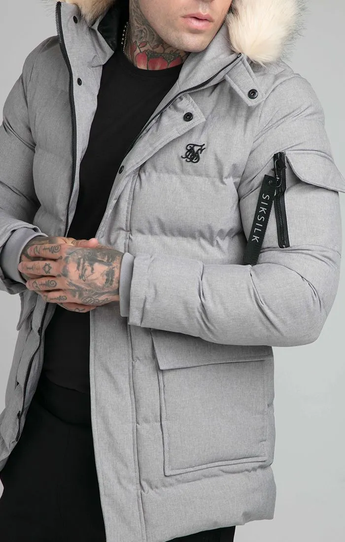 Grey Marl Expedition Parka sold by Siksilk product image thumbnail 2