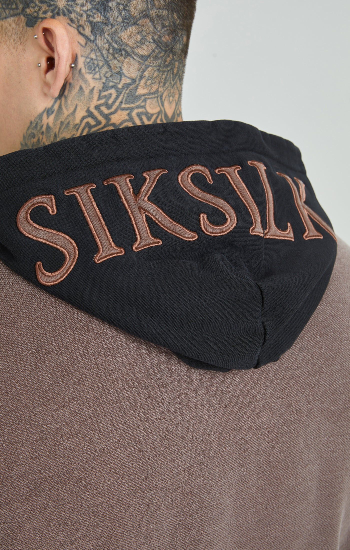 Washed Brown Heavyweight Loopback Oversized Hoodie sold by Siksilk product image thumbnail 2