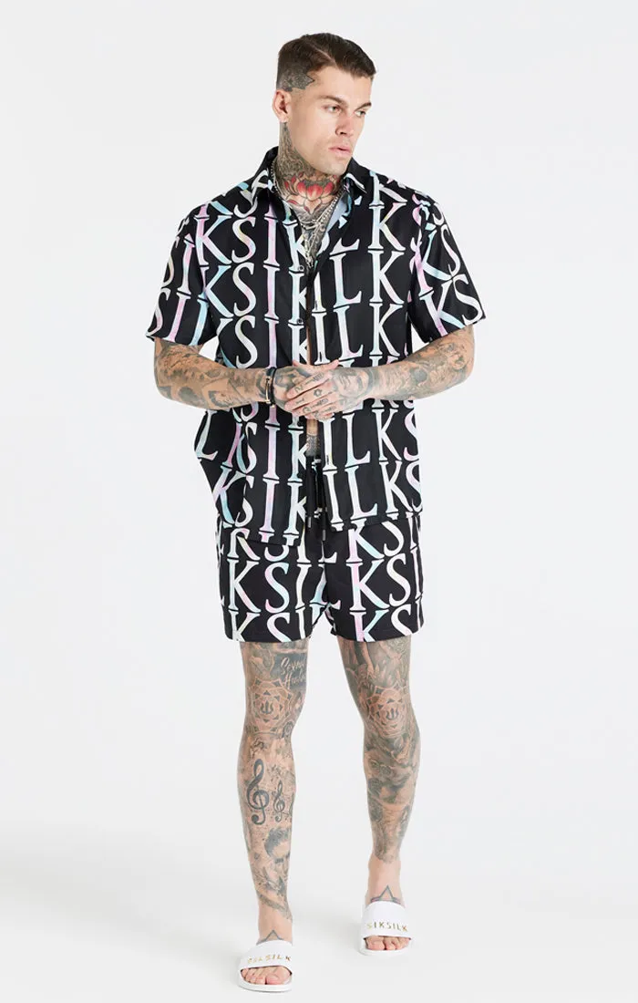 Black Repeat Print Resort Shirt sold by Siksilk product image thumbnail 3