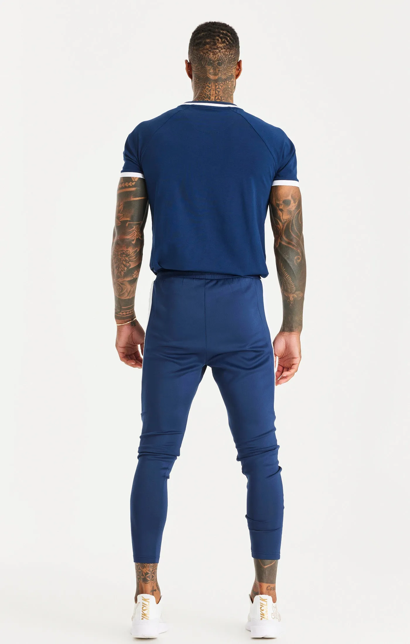 Navy Sports Tape Trackpant sold by Siksilk product image thumbnail 5