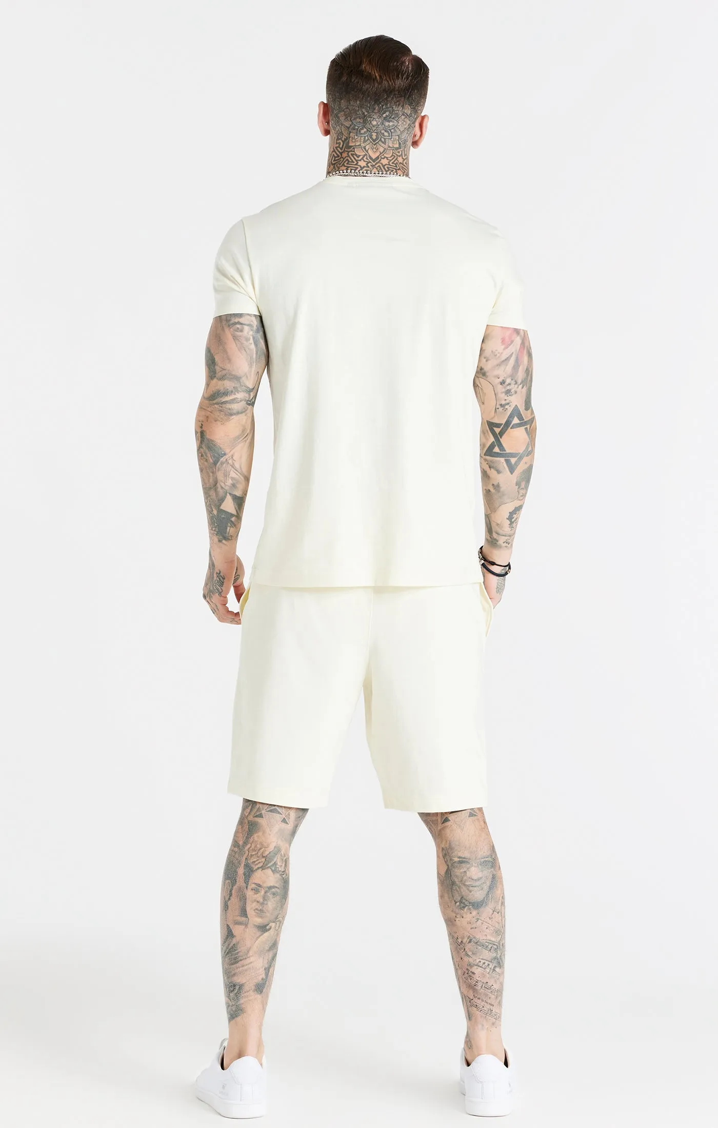 Ecru Muscle Fit T-Shirt sold by Siksilk product image thumbnail 5