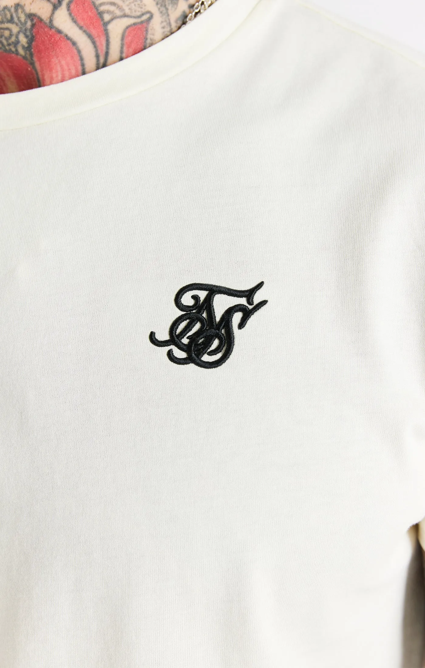 Ecru Muscle Fit T-Shirt sold by Siksilk product image thumbnail 2