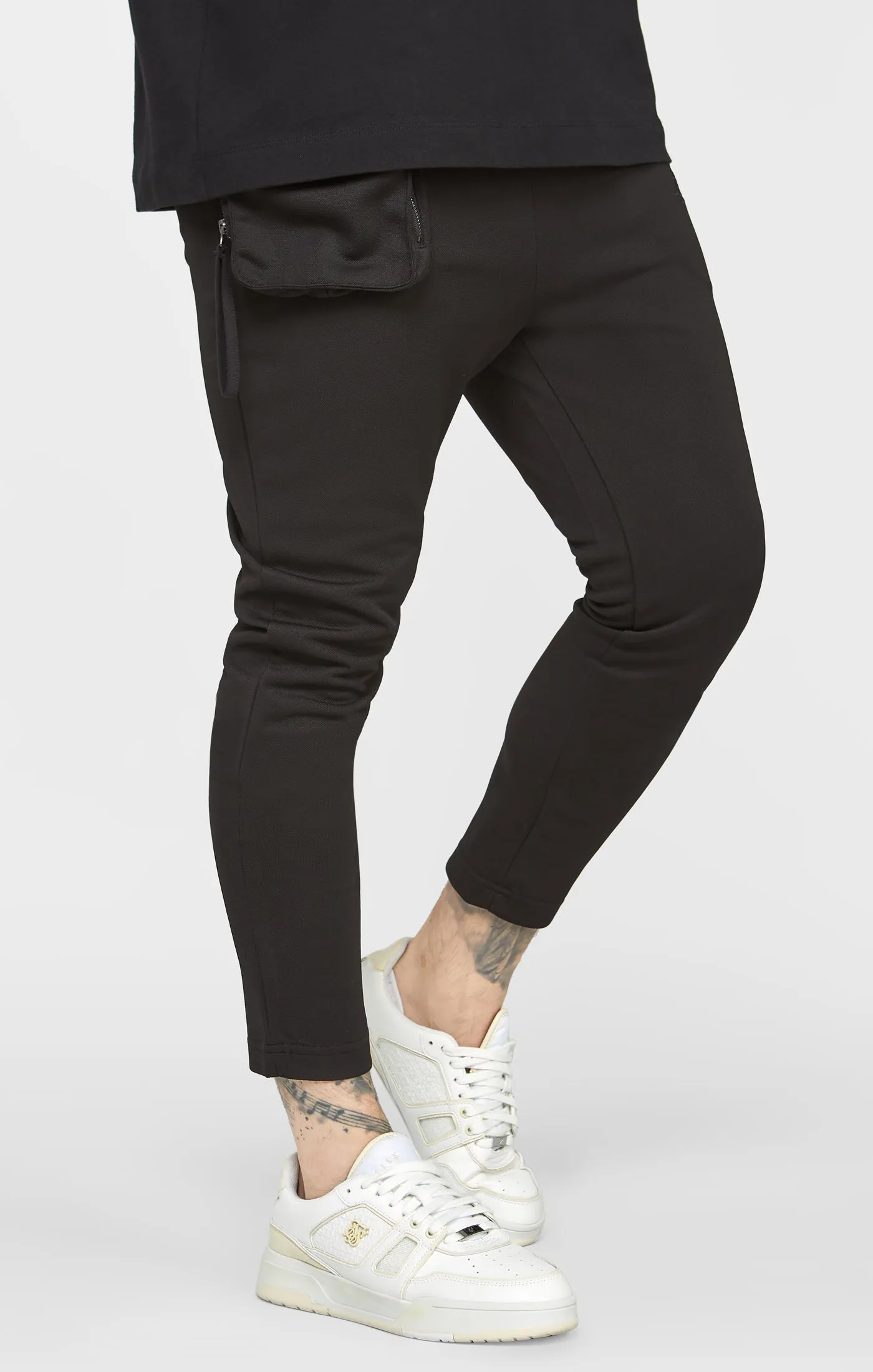Black Cuffed Track Pant sold by Siksilk product image thumbnail 2