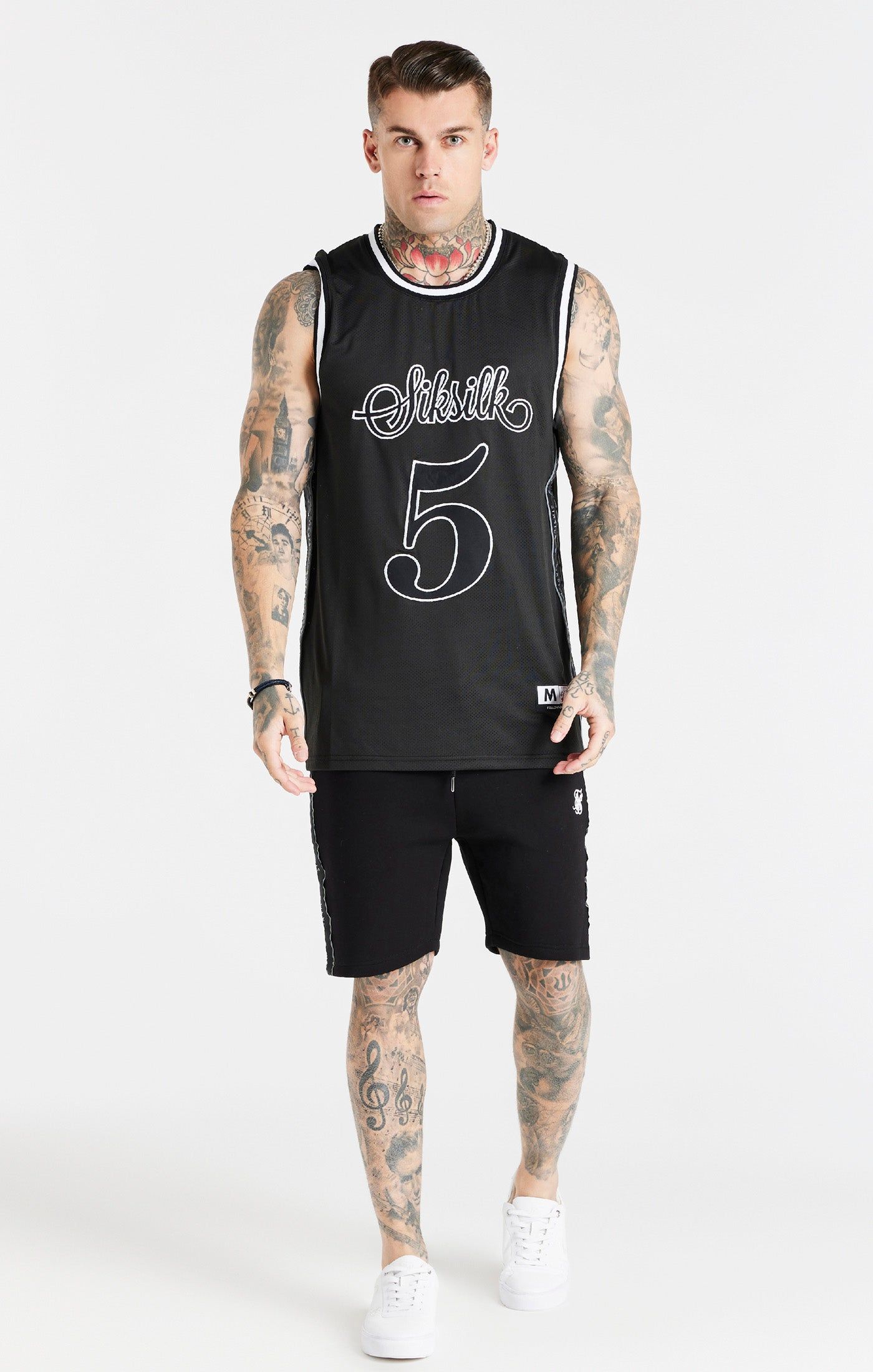 Black Tape Basketball Vest sold by Siksilk product image thumbnail 3