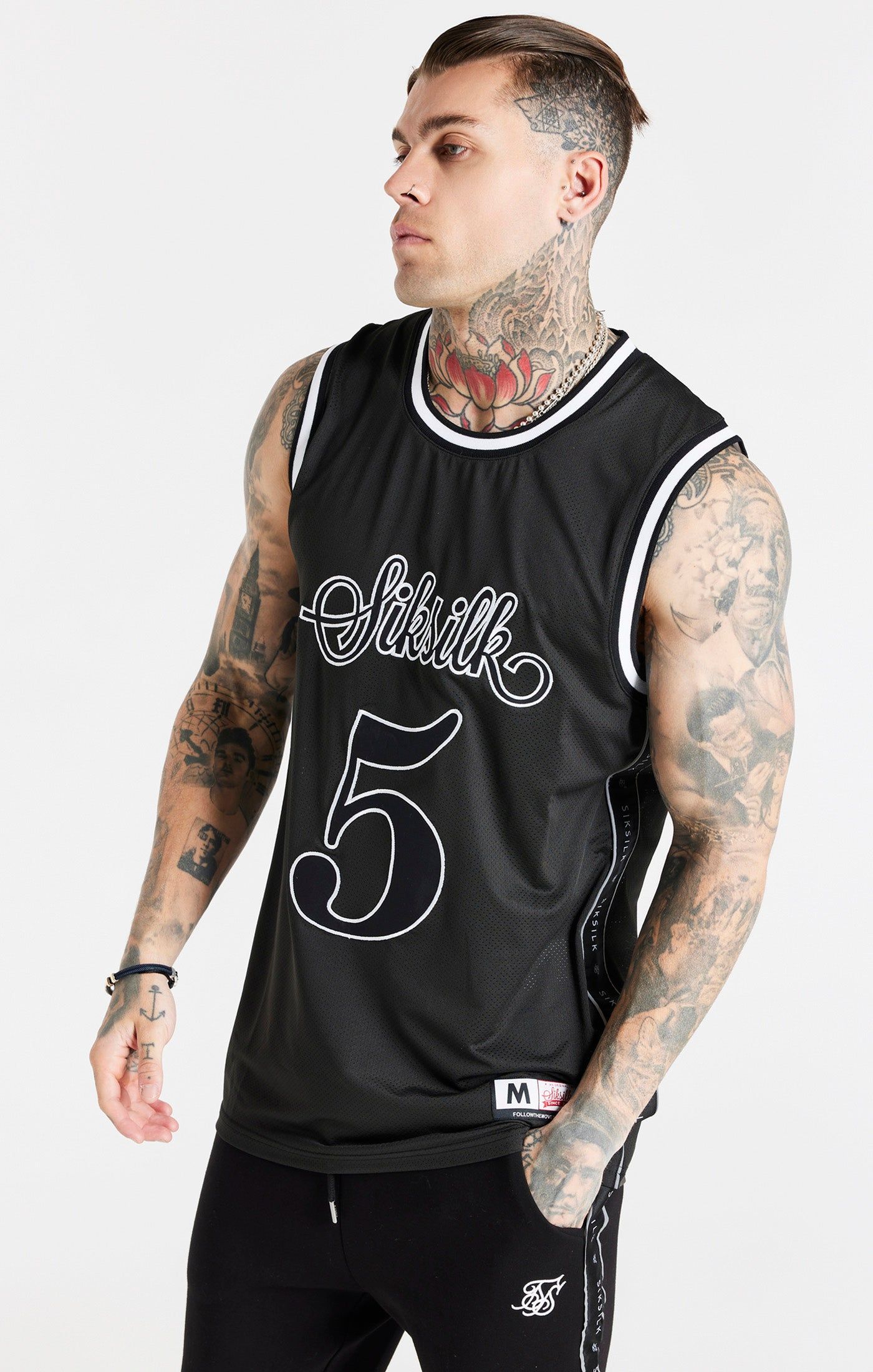 Black Tape Basketball Vest sold by Siksilk