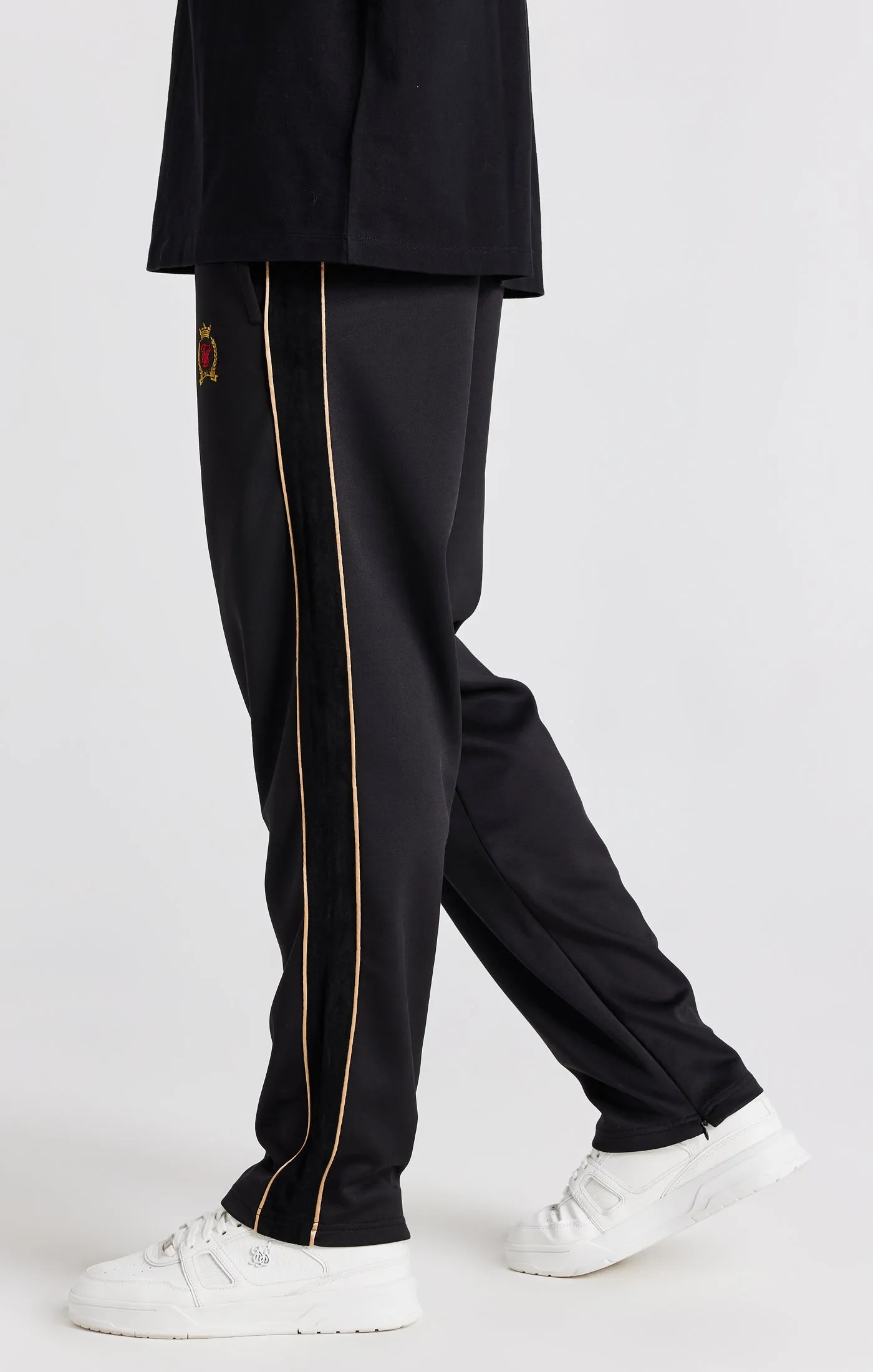 Black Crest Loose Fit Track Pant sold by Siksilk product image thumbnail 2