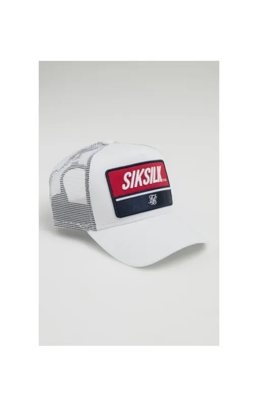 SikSilk Retro Patch Trucker - White sold by Siksilk