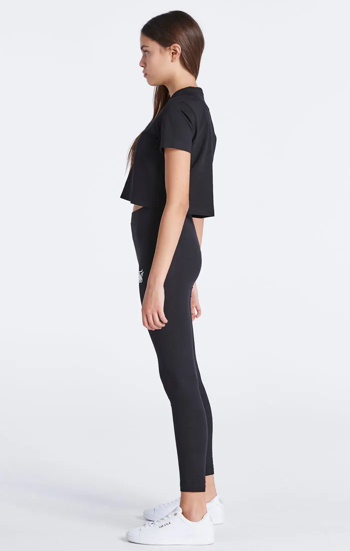 Girls Black Essentials Legging sold by Siksilk product image thumbnail 3