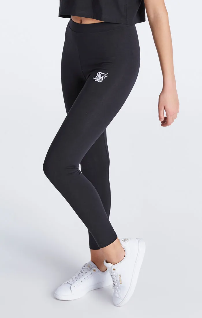 Girls Black Essentials Legging sold by Siksilk