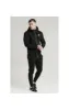 SikSilk Zip Through Funnel Neck Hoodie - Black sold by Siksilk