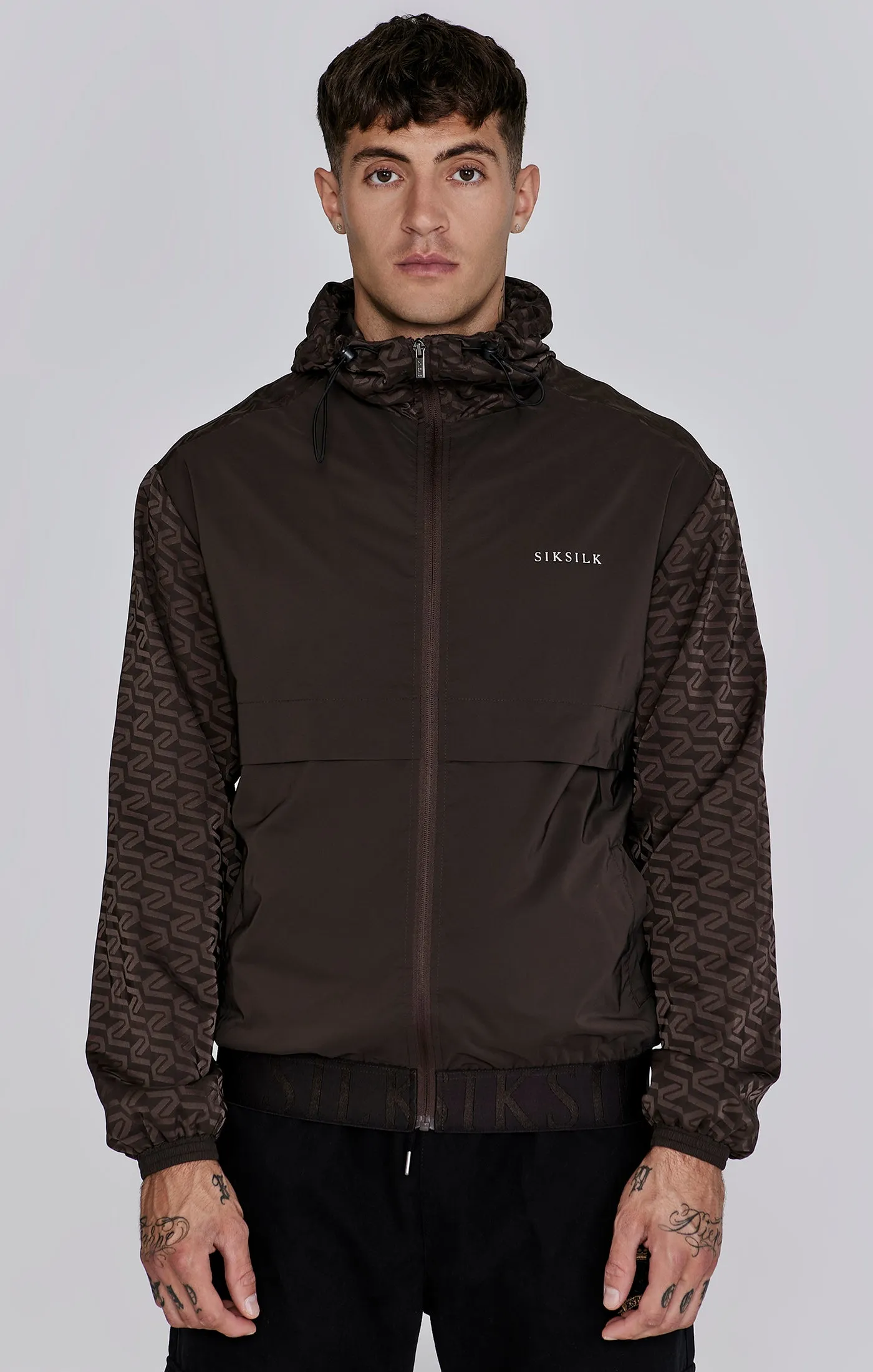 Brown AOP Windbreaker sold by Siksilk