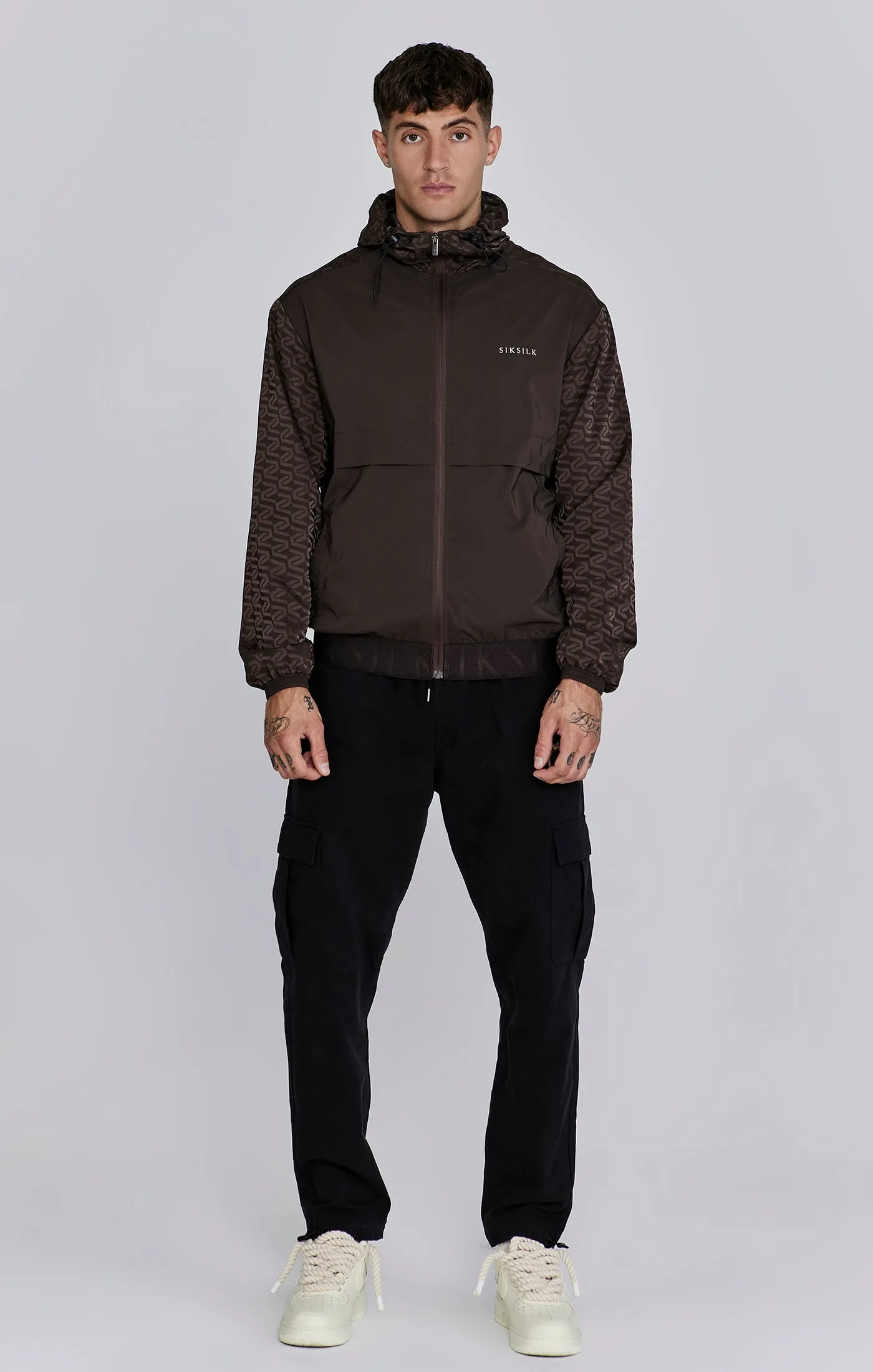 Brown AOP Windbreaker sold by Siksilk product image thumbnail 3