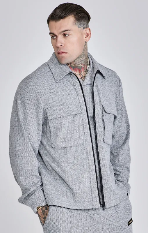 Grey Smart Overshirt sold by Siksilk