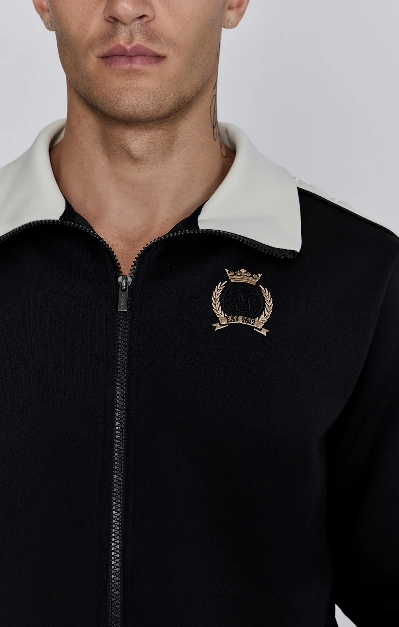 Black Crest Track Top sold by Siksilk product image thumbnail 2