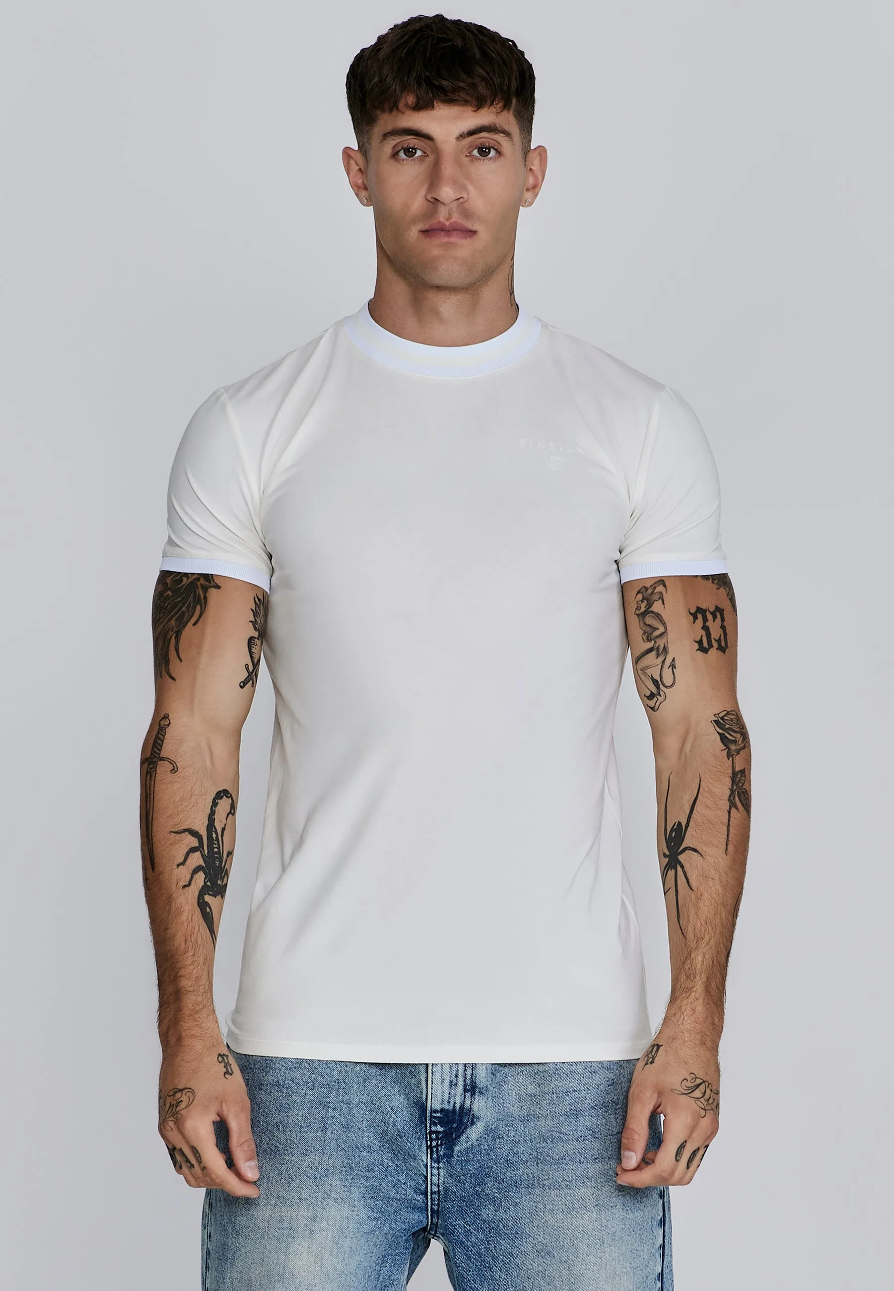 Ecru Ringer T-Shirt sold by Siksilk