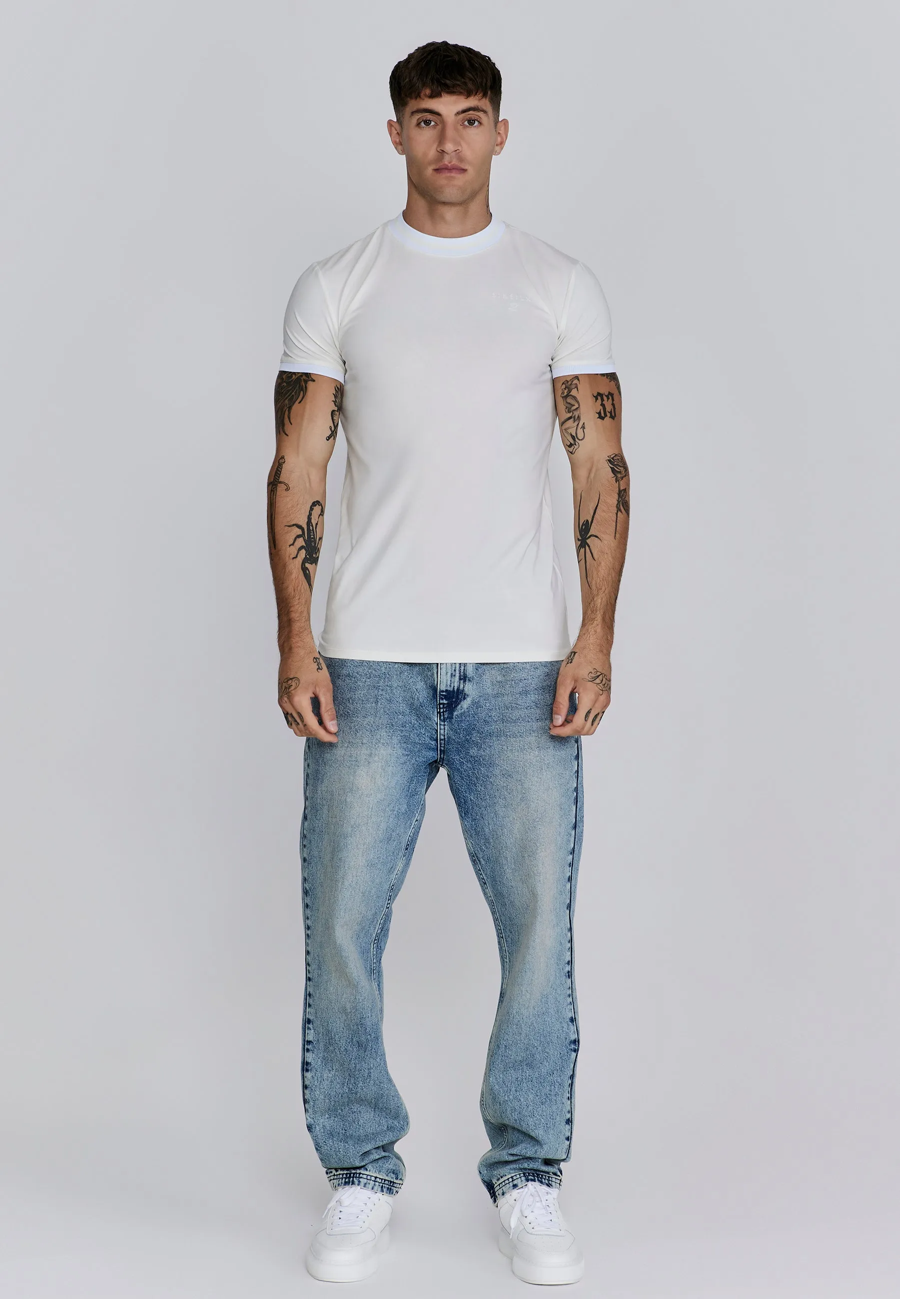 Ecru Ringer T-Shirt sold by Siksilk product image thumbnail 3