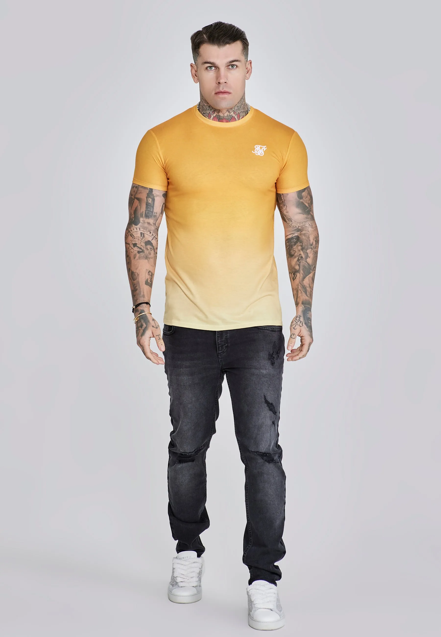 Orange Yellow Fade T-Shirt sold by Siksilk product image thumbnail 3