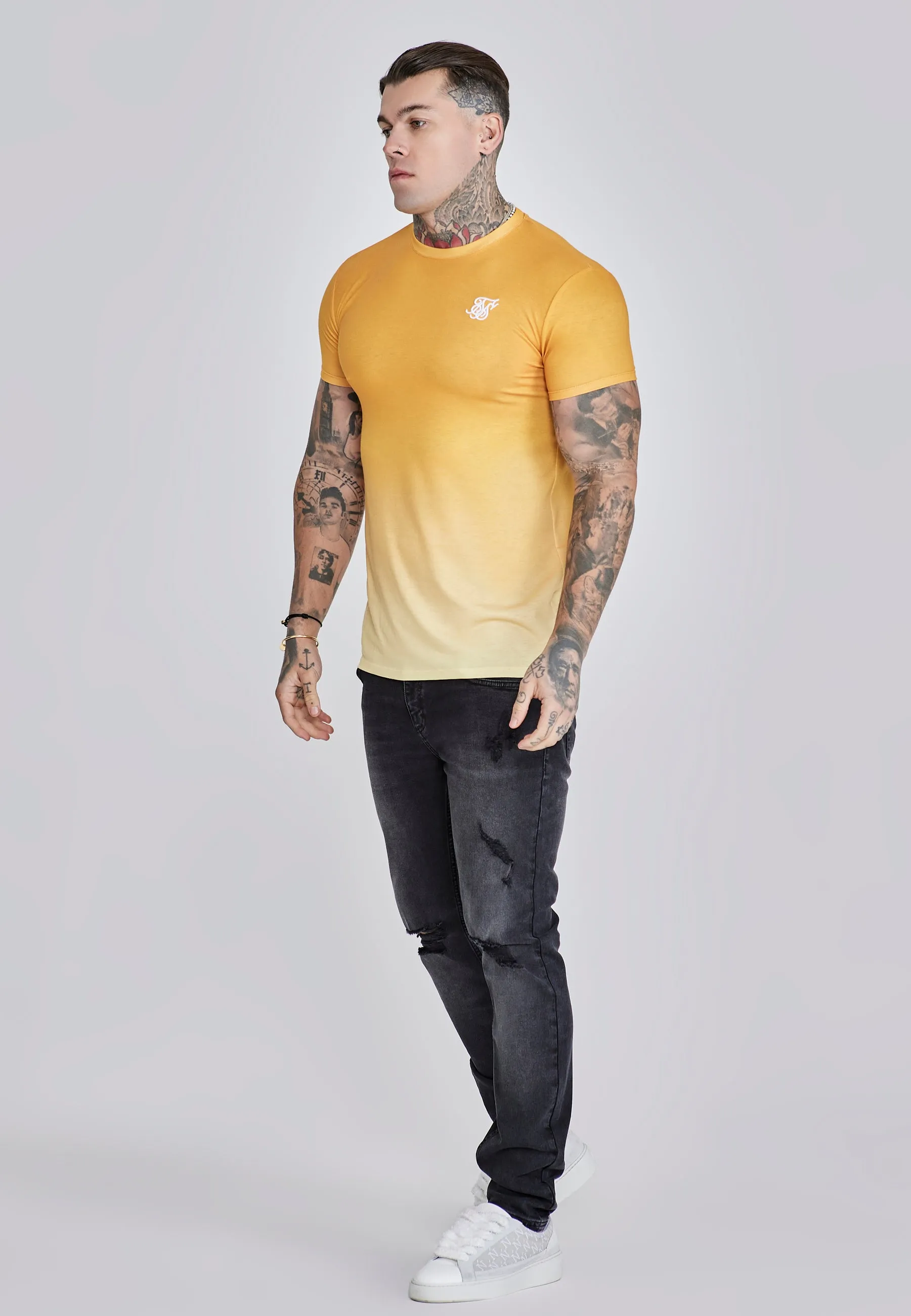 Orange Yellow Fade T-Shirt sold by Siksilk product image thumbnail 4