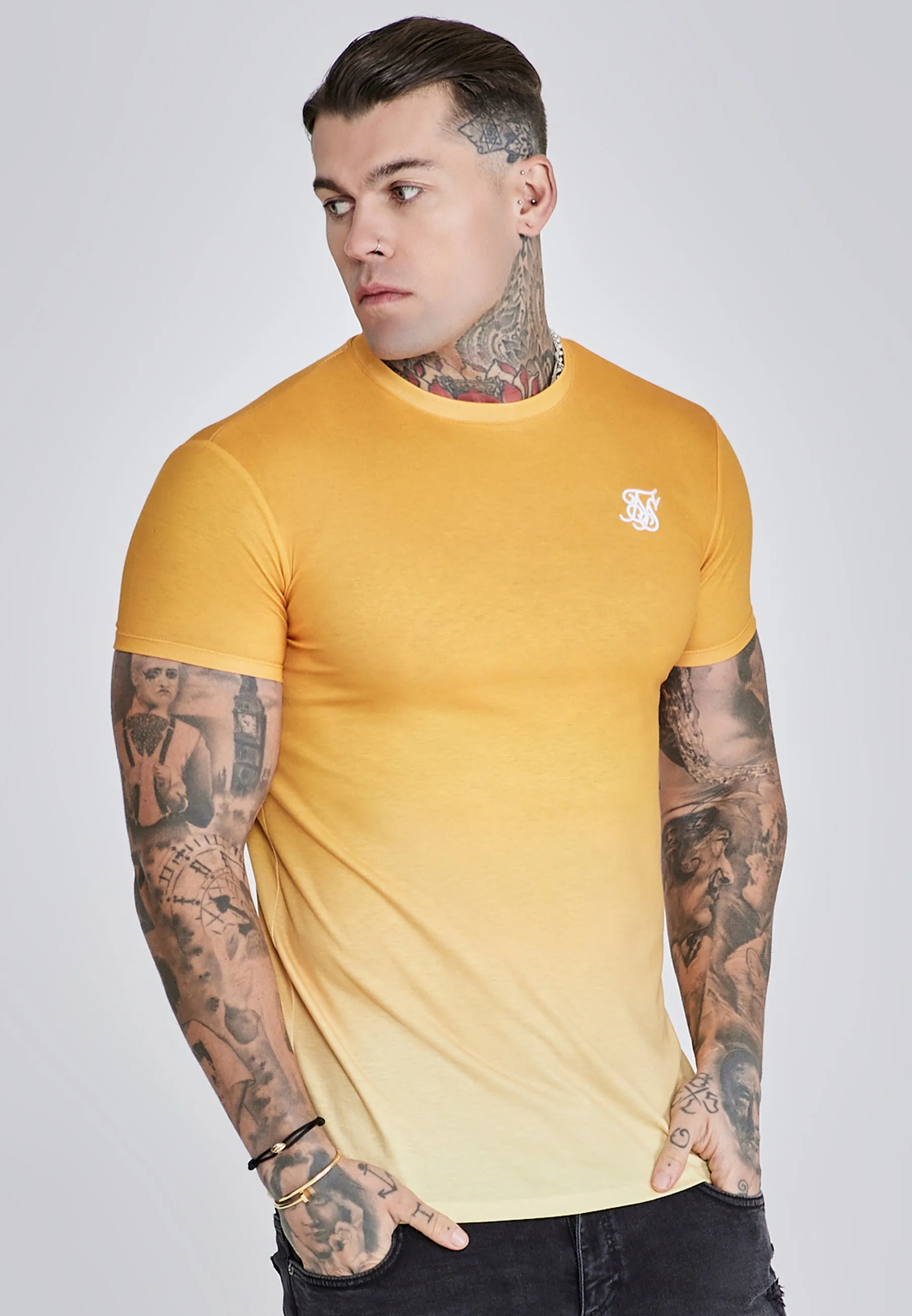 Orange Yellow Fade T-Shirt sold by Siksilk